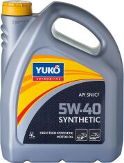 Акция на Моторное масло Yuko Synthetic 5W-40 4 л (4820070241167) от Rozetka