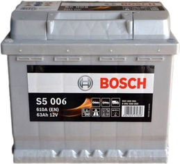 Акция на Автомобильный аккумулятор Bosch 63Аh (+/-) S5006 (610EN) (0 092 S50 060) от Rozetka