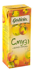 Акция на Упаковка сока с мякотью Galicia Смузи яблоко-персик 0.2 л х 27 шт (4820151002267_4820209561142) от Rozetka