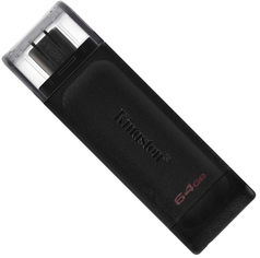 Акція на Kingston DataTraveler 70 64GB USB Type-C (DT70/64GB) від Rozetka UA