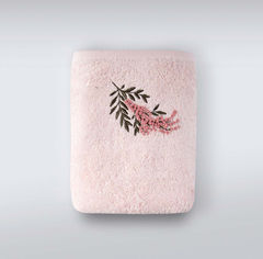 Акция на Махровое полотенце Rina Irya pembe розовое 70х140 см от Podushka