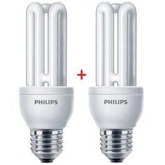 Акция на Комплект ламп энергосберегающих Philips E27 14W 220-240V 2700K Genie (1+1) от MOYO
