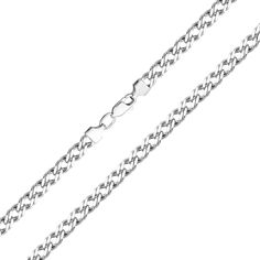 Акция на Серебряная цепь в плетении двойной ромб с алмазной гранью 000124553	 55 размера от Zlato