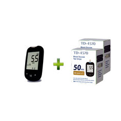 Акция на Акционный набор! TD-4183 Глюкометр TaiDoc для определения уровня глюкозы + тест-полоски глюкоза №100 от Medmagazin