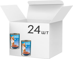 Акція на Упаковка влажного корма для котов Reno с рыбой 415 г 24 шт (5999508134360) від Rozetka UA