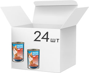 Акція на Упаковка влажного корма для котов Reno с говядиной 415 г 24 шт (5999508134353) від Rozetka UA