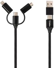 Акция на Gelius Usb Cable/USB-C to Lightning/microUSB/USB-C 1m Black (GP-UC510) от Stylus