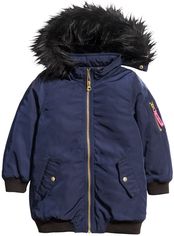 Акция на Демисезонная куртка H&M 75135786 110 см Темно-синяя (7Z06350535455) от Rozetka UA