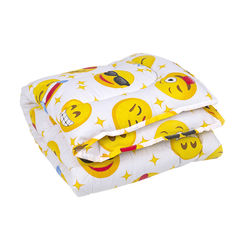 Акція на Одеяло детское антиаллергенное Colour Fiber Emoji Lotus желтое 110х140 см від Podushka