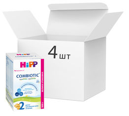 Акція на Упаковка детской сухой молочной смеси HiPP Combiotic 2 для дальнейшего кормления 4 пачки по 900 г (9062300438779) від Rozetka UA