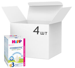 Акція на Упаковка детской сухой молочной смеси HiPP Combiotic 3 для дальнейшего кормления 4 пачки по 900 г (9062300438793) від Rozetka UA