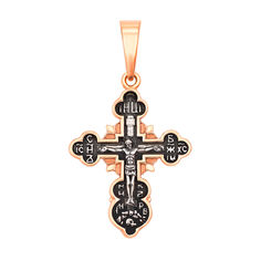Акція на Серебряный православный крест с чернением и позолотой 000134160 від Zlato