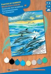 Акція на Набор для творчества Sequin Art PAINTING BY NUMBERS JUNIOR Dolphins (SA0031) від MOYO