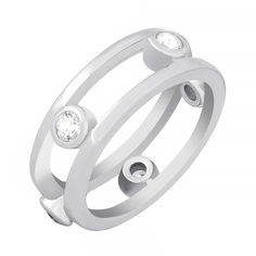 Акція на Серебряное кольцо Аморелли с фианитами 000030921 16 размера від Zlato