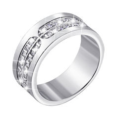 Акція на Серебряное кольцо с фианитами 000140455 16.5 размера від Zlato