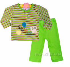 Акция на Пижама детская Niso Baby 1043 зеленая 62 от Podushka