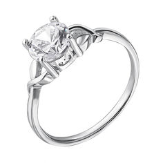 Акція на Серебряное кольцо с кристаллом циркония 000112718 16 размера від Zlato