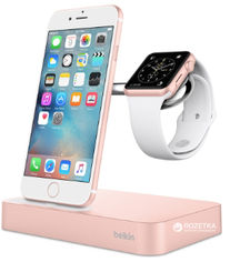 Акція на Belkin Valet Charge Dock для Apple Watch + iPhone Rose Gold (F8J183vfC00) від Rozetka UA