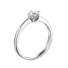 Акція на Серебряное кольцо с цирконием Swarovski  000119306 15.5 размера від Zlato
