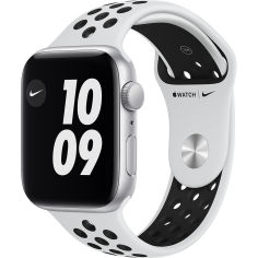 Акция на Смарт-часы APPLE Watch Nike SE GPS 44 Silver Alum Platinum/Black (MYYH2UL/A) от Foxtrot