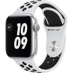 Акция на Смарт-часы APPLE Watch Nike S6 GPS 40 Silver Alum Platinum/Black (M00T3UL/A) от Foxtrot