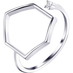 Акция на Кольцо из серебра с куб. цирконием, размер 18 (1686050) от Allo UA