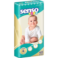 Акция на Подгузники Senso Baby макси,размер 4, 7-18 кг, 40 шт  (4810703000261) от Allo UA