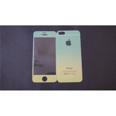 Акция на Защитное стекло DK-Case для Apple iPhone 5/5S радуга градиент back/face (yellow/green) от Allo UA