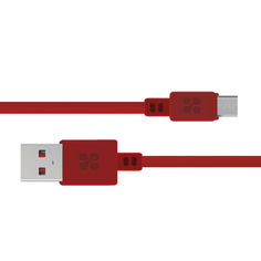 Акція на Кабель синхронизации Promate MicroCord-1 Maroon від Allo UA