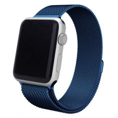 Акция на Браслет Ремешок Milanese Loop для смарт-часов Apple Watch 42 мм Blue (Синий) от Allo UA