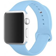 Акция на Силиконовый ремешок Sport Band для часов Apple Watch Light Blue 40 мм (S/M и M/L) - Светло-синий от Allo UA