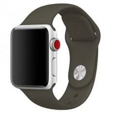 Акция на Силиконовый ремешок Sport Band для часов Apple Watch Dark Olive 44 мм (S/M и M/L) - Темная олива от Allo UA