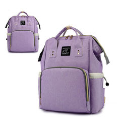 Акція на Сумка для молодых мам Maikunitu Mummy Bag Purple городской рюкзак для хранения детских вещей с термокарманами від Allo UA
