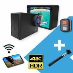 Акція на Экшн-камера XPROEIS WiFi 4K Black + Монопод в подарок! від Allo UA