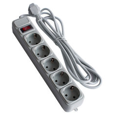 Акция на Фильтр питания Smartfortec 5 розеток кабель 3 м Серый для подключения бытовой техники электроприборов от Allo UA