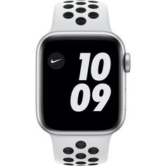Акція на Смарт-часы Apple Watch Nike Series 6 GPS, 40mm Silver Aluminium Case with Pure Platinum/Black Nike Sport Band (M00T3) від Allo UA