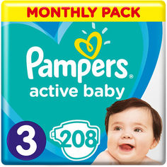 Акция на Подгузники Pampers Active Baby Розмір 3 6-10 кг, 208 шт (8001090910745) от Allo UA
