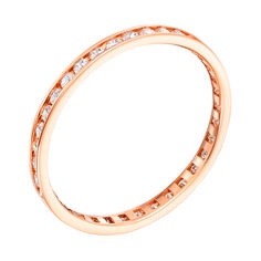Акция на Золотое обручальное кольцо с фианитами 000007392 16.5 размера от Zlato