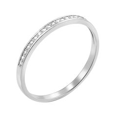 Акція на Обручальное кольцо из белого золота с бриллиантами 000117324 16.5 размера від Zlato