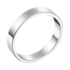 Акція на Обручальное кольцо из белого золота с родировнаием 000000293 17 размера від Zlato
