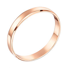 Акція на Обручальное кольцо из красного золота 000103671 18.5 размера від Zlato