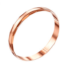 Акція на Обручальное кольцо из красного золота 000124378 20 размера від Zlato
