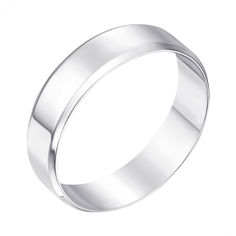 Акція на Обручальное кольцо из белого золота 000000312 19 размера від Zlato