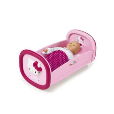 Акція на Детская Игровая Колыбель-кроватка для девочек розовая с рисунком для куклы до 42 см Hello Kitty Smoby Смоби від Allo UA