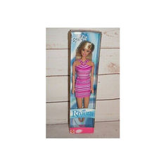 Акция на Коллекционная Кукла Барби Ривьера Блондинка в розовом полосатом платье 1989 года - Riviera Barbie Doll от Allo UA
