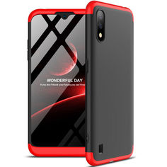 Акция на Пластиковая накладка GKK LikGus 360 градусов (opp) для Samsung Galaxy A01 Черный / Красный от Allo UA