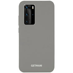 Акция на Чехол Silicone Cover GETMAN for Magnet для Huawei P40 Серый / Mist Blue от Allo UA