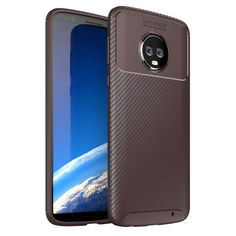 Акція на Чехол Carbon Case Motorola G6 Plus Коричневый від Allo UA