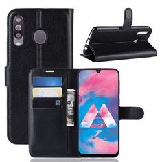 Акція на Чехол-книжка Litchie Wallet для Samsung Galaxy M30 / A40s Черный від Allo UA