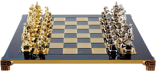 Акция на Шахматы Manopoulos Мушкетеры, латунь, в деревянном футляре, синий, 44 х 44 см, вес 5.9 кг (S12BLU) от Rozetka UA